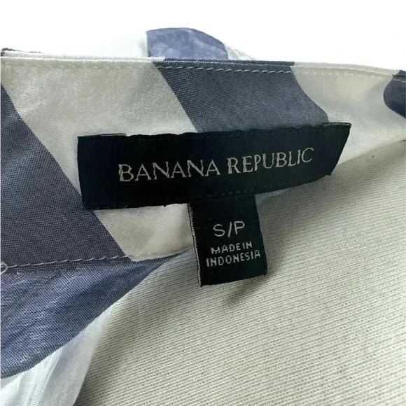 Banana Republic shirt top blouse dress shirt small beach nautical light . P-p 16 - Picture 4 of 5